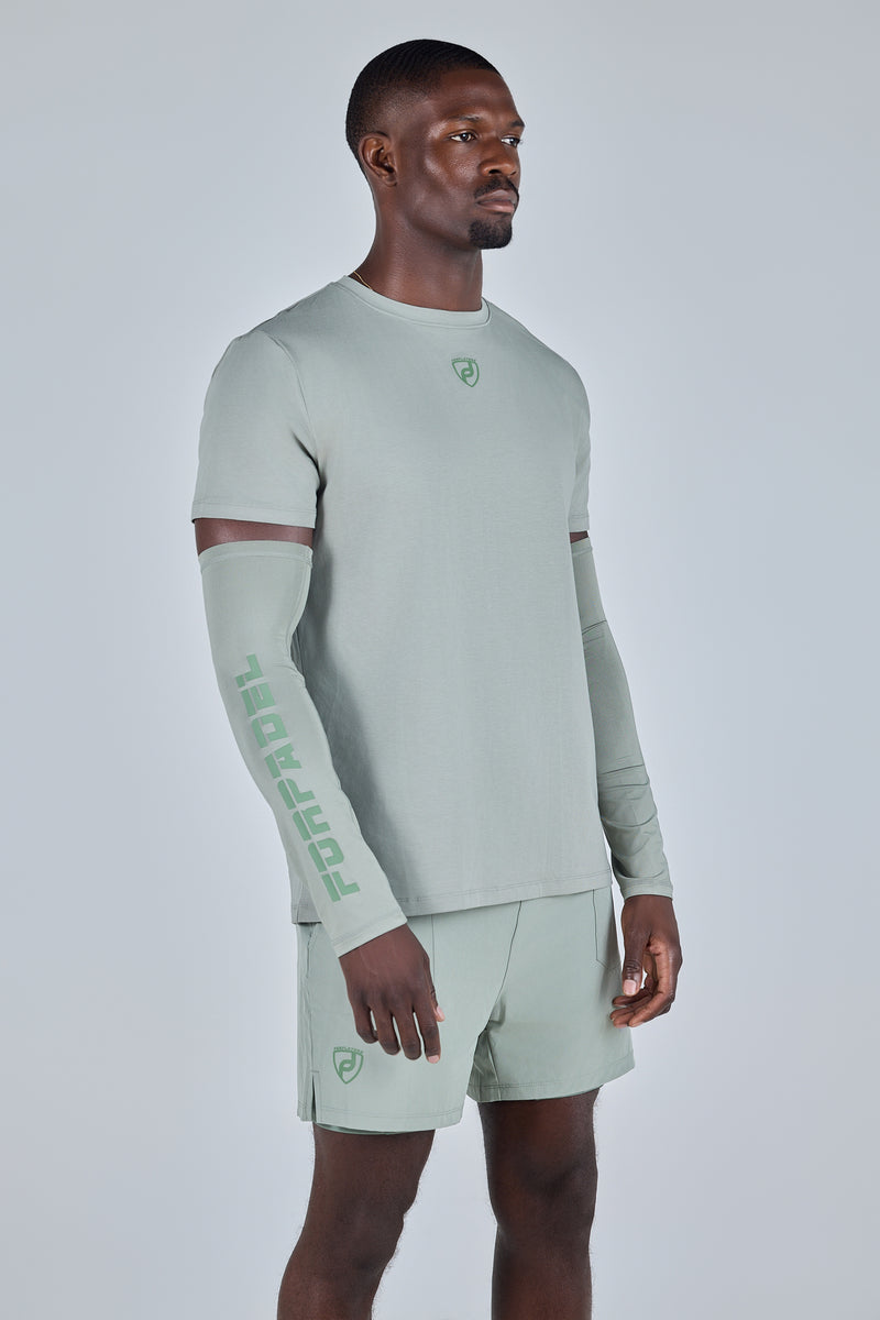 Unisex-sage-tshirt-with-arm-sleeves
