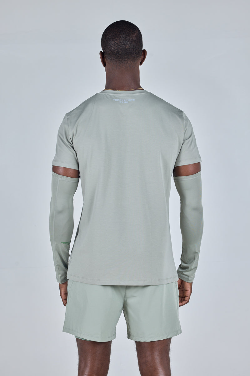 Unisex-sage-tshirt-with-arm-sleeves