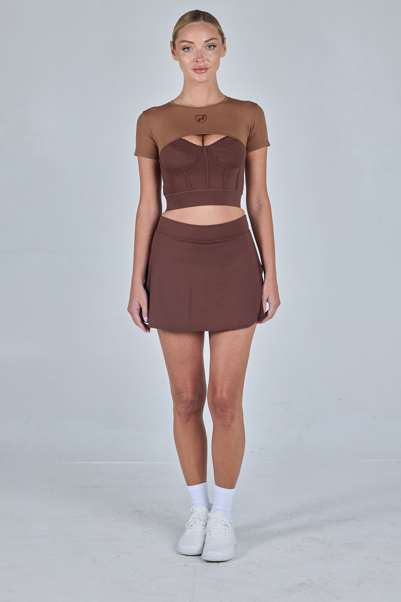 Women-brown-sport-corset-top