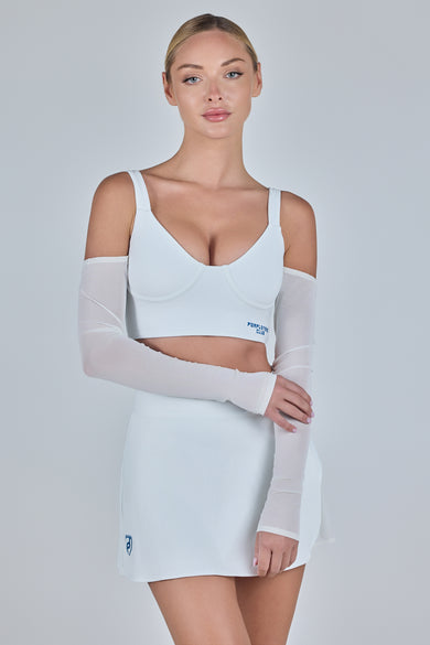 Women-white-off-shoulder-sleeves-sports-bra